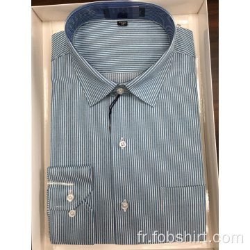 Chemise business teint en fil